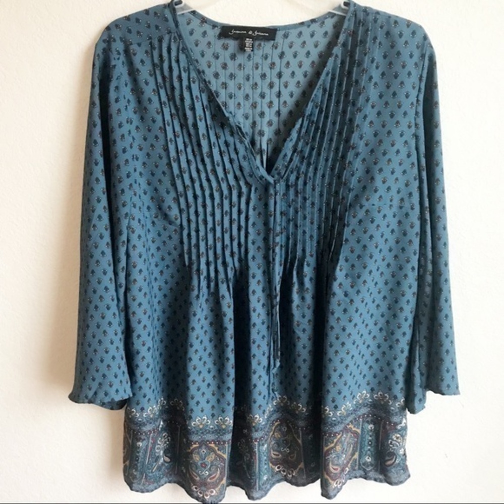 Jasmine & Juliana Patterned Top, M